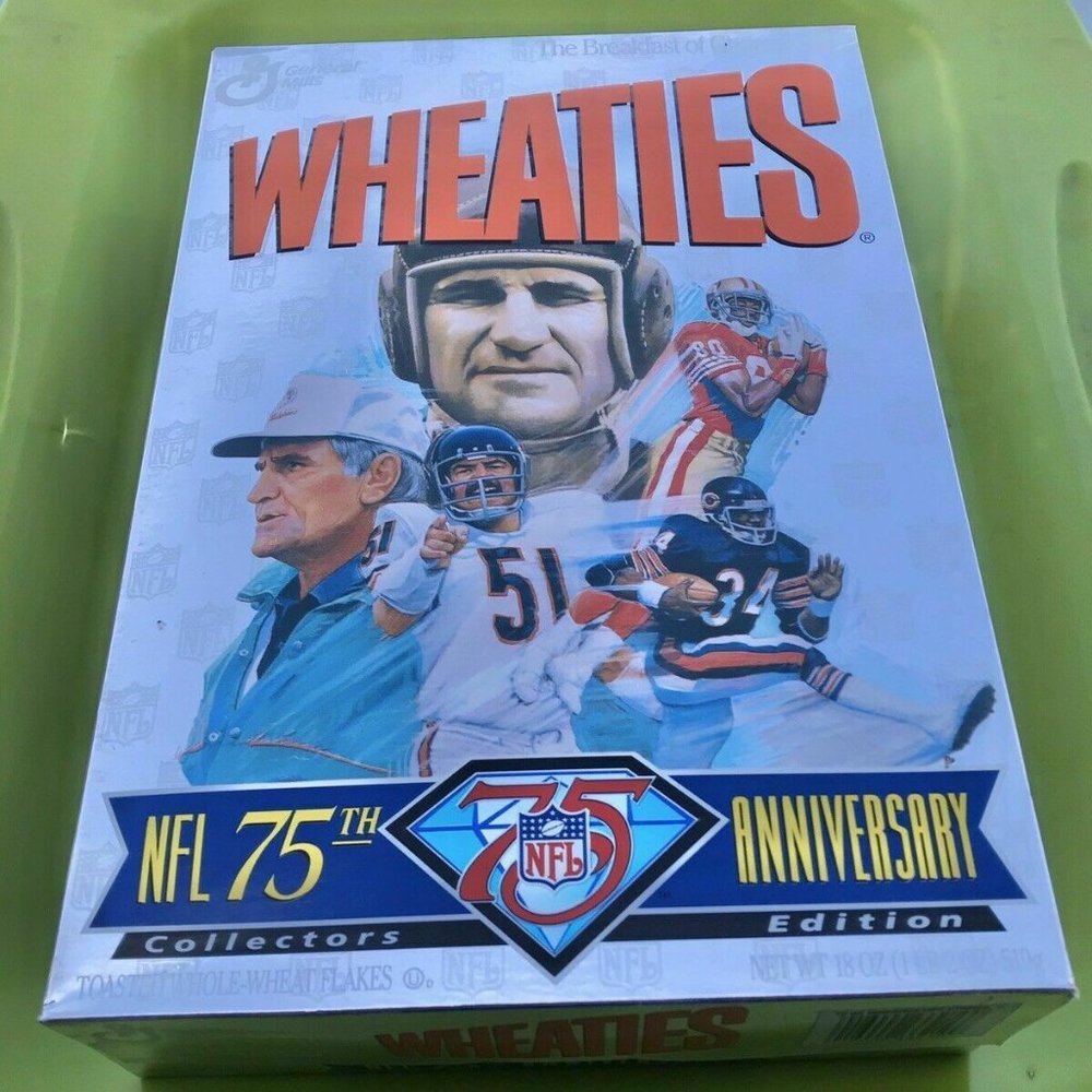 1994 NFL 75th Anniversary Collectors Edition Wheaties Box Don Shula Dick Butkus